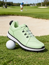 abordables Zapatos de Golf para Mujeres-Zapatos de golf rosas para mujer: zapatillas de golf elegantes y ligeras para mujer, suela amortiguadora para jugar al golf, entrenar, caminar y uso diario.