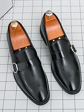 baratos Mocassins-Sapatos masculinos de couro envernizado rosa com fivela e detalhes em preto - sapatos sociais modernos para eventos sofisticados e casamentos.