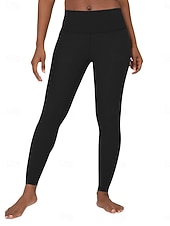 economico Leggings semplici-Per donna Chinos Leggings Attivo Streetwear Casual Lunghezza intera Vita media Tinta unica Fascia Elastica Confortevole Elasticizzato Quotidiano All'aperto Palestra Rosso violaceo Nero Blu marino