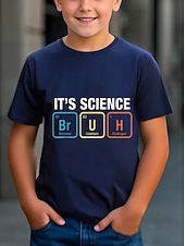 preiswerte Jungen 3D Lustiger Humor-Jungen 3D Grafik Buchstabe T-Shirt Kurzarm 3D-Druck Sommer Frühling Sport Mode Streetwear Kinder 4-12 Jahre Rundhalsausschnitt Lässig Täglich Outdoor Normale Passform
