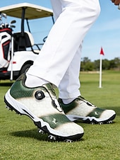 Χαμηλού Κόστους Ανδρικά Παπούτσια Γκολφ-Ανδρικά κόκκινα και μαύρα παπούτσια γκολφ – υψηλής ποιότητας συνθετικό δέρμα, αδιάβροχα, ιδανικά για γκολφ και ενεργό τρόπο ζωής σε εξωτερικούς χώρους