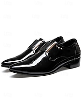 preiswerte Derby Schuhe-Herren Geschäftlich Täglich Hochzeit Lackleder Bequem Loafer Schwarz Braun Frühling Herbst Ganzjahres