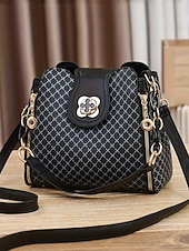 お買い得  ハンドバッグ＆トートバッグ-女性用PUレザーショルダーバッグ、マルチカラー、複数の持ち運びスタイルを備えた多用途のデザイン、スタイリッシュで広々とした日常使いに最適