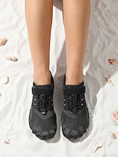 economico Donne-scarpe da acqua sportive blu da donna con allacciatura a sgancio rapido – scarpe da ginnastica leggere e drenanti, suola antiscivolo ammortizzata per spiaggia, snorkeling, kayak, piscina, viaggi in crociera e attività estive all'aperto