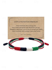 Χαμηλού Κόστους Βραχιόλια &amp; Bangles-Πλεκτά Φαντασία Μόδα Μοντέρνα Εξατομικευόμενο Ρητίνη Βραχιόλι Κοσμήματα Θαλασσί / Μαύρο / Κίτρινο Για Καθημερινά Δώρο Αργίες