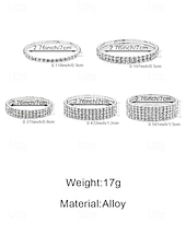 levne Svatba ACC-Dámský náramek na kotník s křišťálovými kamínky, materiál slitina s možností výběru šířky, elegantní třpytivý styl pro svatby, večírky, večerní akce a formální příležitosti