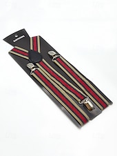 Недорогие Свадьба ACC-Регулируемые эластичные подтяжки для брюк, эластичные полиэстеровые Y-образные подтяжки, различные цвета, классический формальный стиль, идеально подходят для свадеб, Дня святого Валентина, вечеринок и повседневной носки.