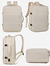 economico Zaini per Università-Zaino da viaggio unisex in nylon, borsa da viaggio multicolore di grande capacità con porta di ricarica USB e custodia per bagagli, stile moderno e minimalista per lavoro, viaggi d'affari, viaggi e spostamenti quotidiani