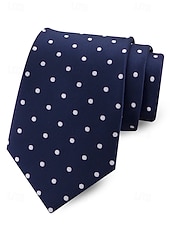 cheap Wedding Accessories-Men's Polyester Polka Dot Necktie, Multi-Color Classic Dot Pattern Tie, Elegant Slim Style for Groomsmen, Weddings, Formal Dinners, Banquets &amp; Business Events