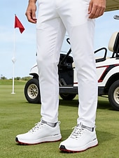 economico Scarpe da Golf da Uomo-scarpe da golf da uomo bianche e nere con design ventilato, ideali per campi da golf e sport all'aria aperta
