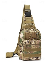 billiga Herrväskor-Herrkamouflage nylon axelremsväska bröstväska – flera fickor, stor kapacitet, hållbar design för utomhussporter, vandring, camping och resor