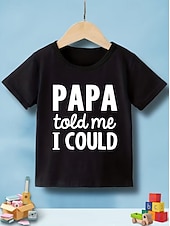 economico Umor giocoso 3D della ragazza-Ragazze 3D Grafico Lettera Maglietta Manica Corta Stampa 3D Estate Primavera Sport Moda Streetwear Bambini 4-12 Anni Girocollo Casuale Quotidiano All'aperto Vestibilità regolare