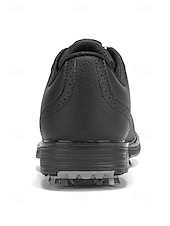 baratos Sapatos de Golfe Masculinos-Sapatos de golfe masculinos brancos, construção leve e respirável, sola com aderência estável, estilo esportivo e elegante para campos de golfe e atividades ao ar livre.
