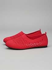 economico Ballerine da donna-scarpe slip-on da donna in Flyknit traforato azzurro cielo – design traspirante e leggero per passeggiate quotidiane, lavoro, shopping, viaggi e comfort casual