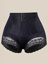 baratos Cuecas adelgaçantes-Mulheres Cintas Ativo Doce Cor imaculada Renda Calção Férias Rua Encontro Sem Manga Preto Bege Verão Primavera Fino