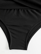 economico Slip bikini-Per donna Costumi da bagno Boxer elasticizzati Costume da bagno Vita alta Vacanza Abbigliamento da Spiaggia Tinta unica Senza Maniche Costumi da bagno