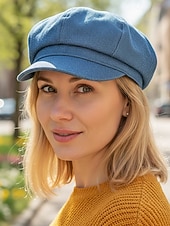economico Cappelli da donna-berretto da donna in tessuto denim – vari colori, stile casual, perfetto per l'uso quotidiano e per i viaggi