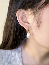 billige Bryllup ACC-Øredobber med imiterte perler til dame – tilgjengelig i gull og sølv, elegant design for bryllup, kveldsarrangementer og hverdagsbruk