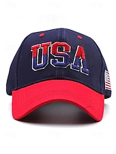  כובע בייסבול רקום לגברים של ארה"ב, רב צבעים, מתכוונן, מושלם לחגיגות 250 שנה ויום העצמאות של ארה"ב, עיצוב פטריוטי עם דגל ארה"ב
