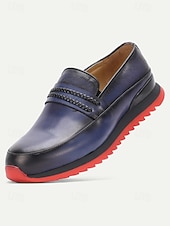 Недорогие Лоферы-Мужские темно-синие кожаные оксфорды – классические туфли на шнуровке с прочной подошвой, идеально подходящие для свадеб, деловых встреч и торжественных мероприятий.