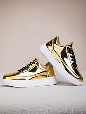 economico Sneakers Eleganti-sneakers slip-on nere da uomo con logo ricamato: eleganti scarpe in similpelle per gli invitati al matrimonio che cercano comfort e moda