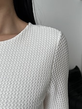 Χαμηλού Κόστους Φορέματα Αποφοίτησης-Γυναικεία Μίνι φόρεμα Λευκό φόρεμα Φόρεμα αποφοίτησης Φόρεμα Bodycon Κομψό Μοντέρνα Μανίκι Flare Cuff ΕΞΩΤΕΡΙΚΟΥ ΧΩΡΟΥ Διακοπές Εξόδου Κανονικό Σκέτο Μακρυμάνικο Στρογγυλή Ψηλή Λαιμόκοψη Μαύρο Λευκό