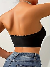 voordelige Tops-Dames Corrigerend ondergoed Modieus Eenvoudig Heldere kleur Blote rug Dagelijks Mouwloos Zwart Wit Bruin Beige Zomer Lente Herfst Winter