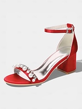 halpa Morsian-Naisten norsunluunväriset kristallipalikkakorkosandaalit, elegantit nilkkaremmillä varustetut hääkengät moderneihin kaupunkihäihin