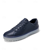 cheap Men's Golf Shoes-Men's White Golf Shoes, Lightweight Breathable Upper, Cushioned Grip Sole, Clean Sport Style for Golfers &amp; Outdoor Play
