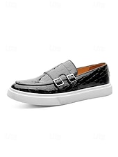 tanie Loafery-modne, zielone trampki męskie ze sztucznej skóry – nowoczesne i stylowe buty wsuwane na śluby i eleganckie wyjścia