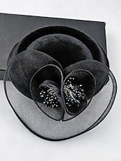 olcso Esküvő ACC-női poliészter kalap, többszínű virágos hálós koktél fejdísz, elegáns vintage stílus esküvőkre, esti vacsorákra, kerti partikra, versenyekre és hivatalos rendezvényekre