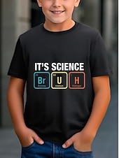 preiswerte Jungen 3D Lustiger Humor-Jungen 3D Grafik Buchstabe T-Shirt Kurzarm 3D-Druck Sommer Frühling Sport Mode Streetwear Kinder 4-12 Jahre Rundhalsausschnitt Lässig Täglich Outdoor Normale Passform