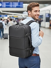 economico Zaini per Università-Zaino da viaggio unisex in nylon, borsa da viaggio multicolore di grande capacità con porta di ricarica USB e custodia per bagagli, stile moderno e minimalista per lavoro, viaggi d'affari, viaggi e spostamenti quotidiani