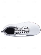 economico Scarpe da Golf da Uomo-scarpe da golf da uomo bianche e nere con design ventilato, ideali per campi da golf e sport all'aria aperta