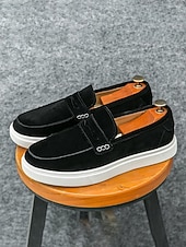 baratos Mocassins-Mocassins masculinos marrons com detalhe de tira, calçados modernos e confortáveis para eventos casuais e semiformal, perfeitos para o escritório, uso informal, passeios de fim de semana e casamentos.