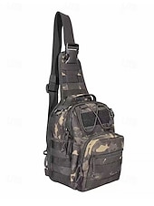 billiga Herrväskor-Herrkamouflage nylon axelremsväska bröstväska – flera fickor, stor kapacitet, hållbar design för utomhussporter, vandring, camping och resor