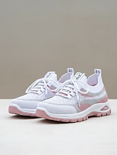 economico Sneakers da donna-scarpe da ginnastica da donna in maglia viola – scarpe da passeggio traspiranti e leggere con un design elegante per attività sportive e gite casual