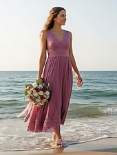 cheap Bridesmaid-Women's Blush Pink Floral Flat Sandals, Soft Ankle Strap Bridesmaid Shoes for Beach Wedding Ceremonies