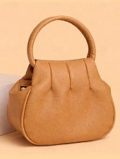 economico Borsette e borse tote-borsa da donna in similpelle – vari colori, elegante manico rotondo, resistente e spaziosa – perfetta per outfit casual di tutti i giorni e da sera