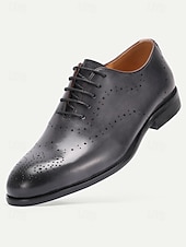 economico Scarpe Oxford-scarpe eleganti nere da uomo: eleganti e comode, perfette per matrimoni, riunioni formali e occasioni speciali