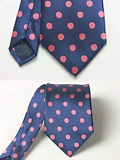 cheap Wedding Accessories-Men's Polyester Polka Dot Necktie, Multi-Color Classic Dot Pattern Tie, Elegant Slim Style for Groomsmen, Weddings, Formal Dinners, Banquets &amp; Business Events