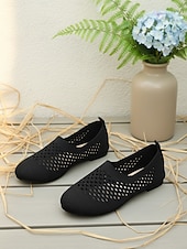 economico Ballerine da donna-scarpe slip-on da donna in Flyknit traforato azzurro cielo – design traspirante e leggero per passeggiate quotidiane, lavoro, shopping, viaggi e comfort casual