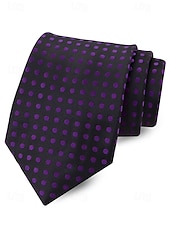 cheap Wedding Accessories-Men's Polyester Polka Dot Necktie, Multi-Color Classic Dot Pattern Tie, Elegant Slim Style for Groomsmen, Weddings, Formal Dinners, Banquets &amp; Business Events