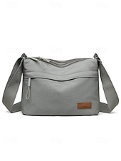 baratos Malas a tira-colo-Bolsa transversal feminina em nylon, com grande capacidade, leve e com vários bolsos, ideal para o dia a dia, viagens, compras e uso na cidade. Estilo casual multicolorido.