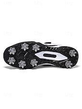 Χαμηλού Κόστους Ανδρικά Παπούτσια Γκολφ-Ανδρικά κόκκινα και μαύρα παπούτσια γκολφ – υψηλής ποιότητας συνθετικό δέρμα, αδιάβροχα, ιδανικά για γκολφ και ενεργό τρόπο ζωής σε εξωτερικούς χώρους