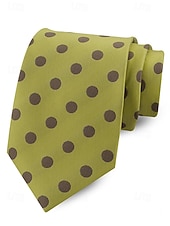 cheap Wedding Accessories-Men's Polyester Polka Dot Necktie, Multi-Color Classic Dot Pattern Tie, Elegant Slim Style for Groomsmen, Weddings, Formal Dinners, Banquets &amp; Business Events