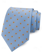cheap Wedding Accessories-Men's Polyester Polka Dot Necktie, Multi-Color Classic Dot Pattern Tie, Elegant Slim Style for Groomsmen, Weddings, Formal Dinners, Banquets &amp; Business Events