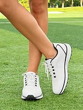 economico Scarpe da Golf per Donne-scarpe da golf leggere senza tacchetti bianche/blu da donna – scarpe da ginnastica traspiranti e ammortizzate per golfiste, praticanti di golf, sport casual all'aperto, viaggi e abbigliamento quotidiano