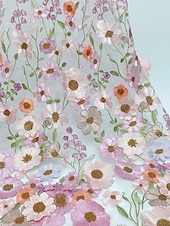 cheap Floor Length-A-Line Floor Length Mother of the Bride Dress Half Sleeve V Neck Elegant Vintage Formal Lace Tulle with 3D Flowers Embroidery Flower