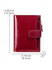 Недорогие Кошельки-Женский кошелек из натуральной кожи с защитой от RFID, вместительный, на молнии, для нескольких карт, классический стиль, разноцветный, идеально подходит для повседневного использования, путешествий, покупок и в качестве подарка.